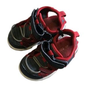 Carter's Size 6 Toddler Athletic Closed Toe Sandals Blue & Red Adjustable